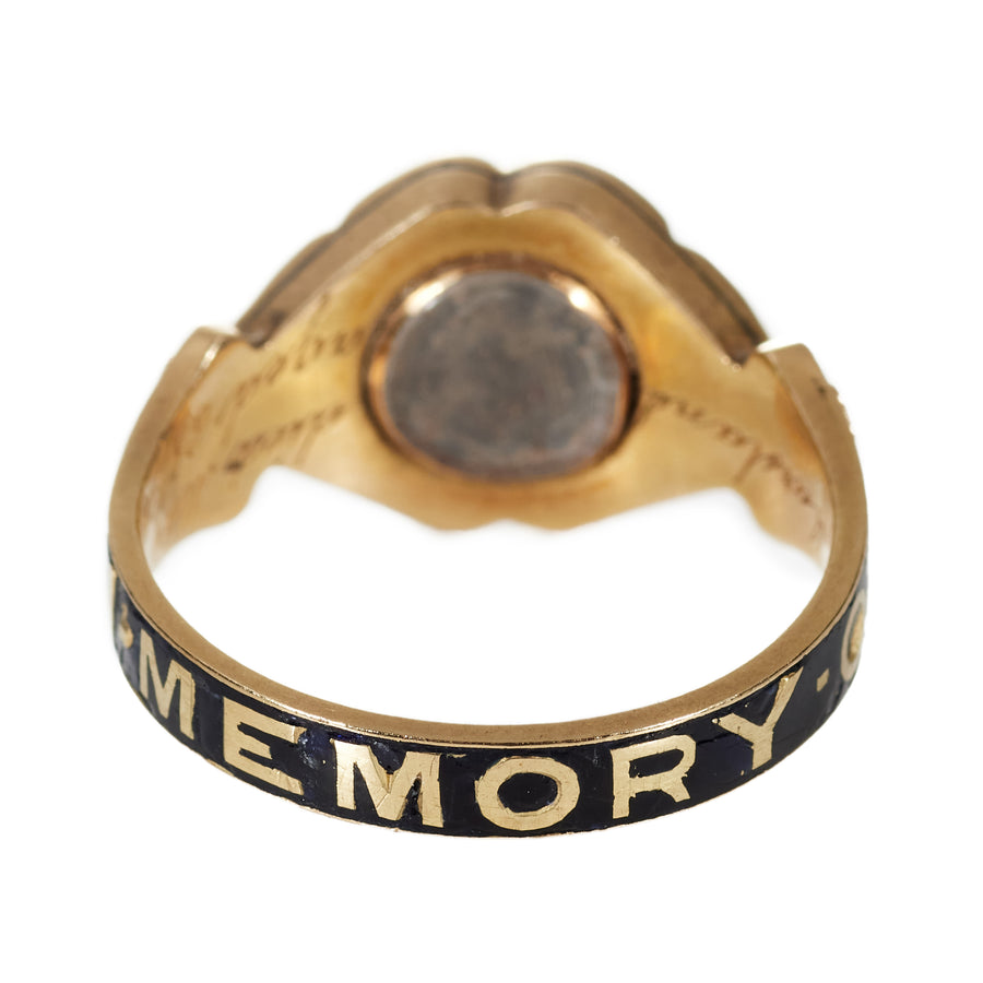 Forget Me Not Mourning Ring