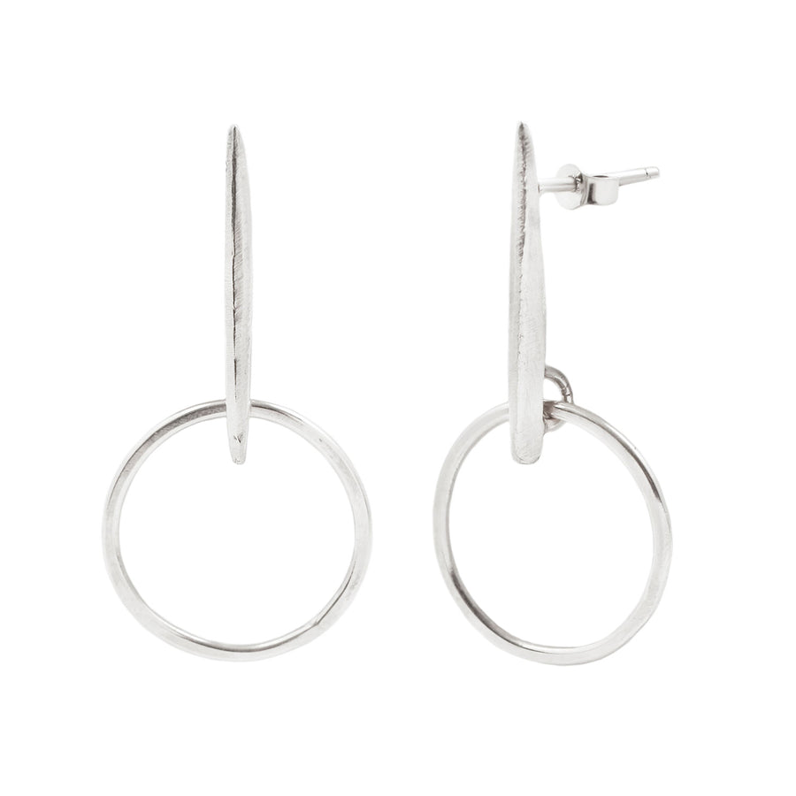 Silver Stick Hoops